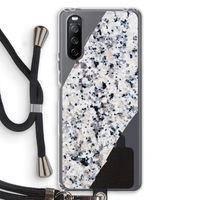 Gespikkelde marmer: Sony Sony Xperia 10 III Transparant Hoesje met koord