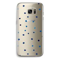 Blauwe stippen: Samsung Galaxy S7 Edge Transparant Hoesje