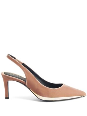 Giuseppe Zanotti escarpins pointus Virgyn 50 mm à bride arrière - Marron