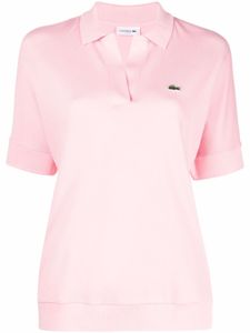 Lacoste polo à patch logo - Rose