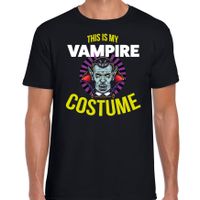 Vampire costume halloween verkleed t-shirt zwart voor heren 2XL  -