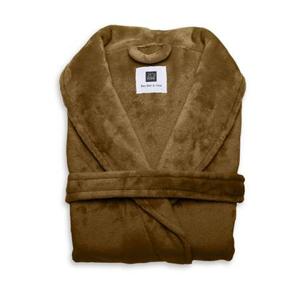 Zo Home Flanel Fleece Badjas Cara - cognac brown - L