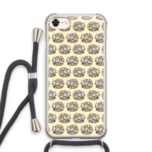 Slapende poes: iPhone 8 Transparant Hoesje met koord