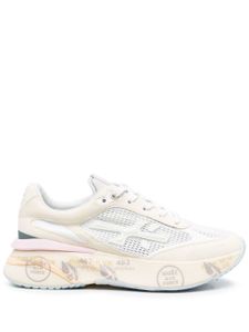 Premiata baskets lacées à patch logo - Tons neutres