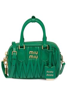 Miu Miu sac à bandoulière en cuir Nappa matelassé - Vert