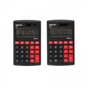 MAUL M 8 calculator Pocket Rekenmachine met display Zwart, Rood