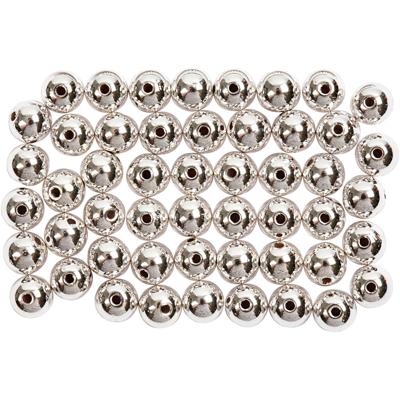 Creativ Company Waskralen, d 5 mm, gatgrootte 0,7 mm, zilver, 100 stuk/ 1 doos