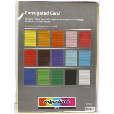 Creativ Company Ribbelkarton kleur 80gr, 10 vellen
