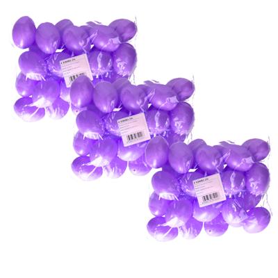 Hobby knutsel eieren - 75x - 6 cm - paars - kunststof - decoratie paaseieren