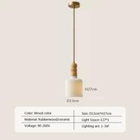 Crème Wind Massief Houten Hanglamp - thumbnail