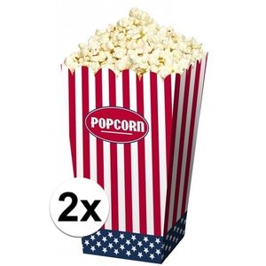 8x Popcorn bakjes USA