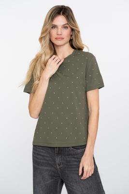 Geisha T-shirt Oil Stones 52562-47 T-shirt Korte Mouw 530 Green