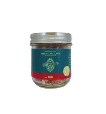 Zout met chili glazen pot