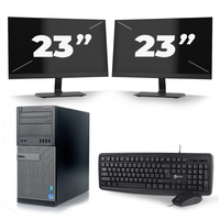 Dell Optiplex 790 Desktop - Intel Core i7-2e Generatie - 16GB RAM - 512GB SSD - Windows 10 + 2x 23 inch Monitor - thumbnail