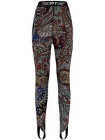 Philipp Plein legging strassé à motif cachemire - Multicolore - thumbnail