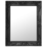 vidaXL Wandspiegel barok stijl 50x60 cm zwart - thumbnail