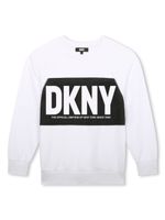 Dkny Kids sweat en coton à logo imprimé - Blanc