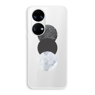 Marmeren cirkels: Huawei P50 Transparant Hoesje