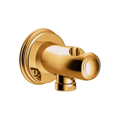 Doucheaansluiting Tres Clasic | Met handdouchehouder | Messing | Vintage | 24k Goud glans