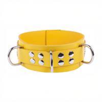 Red Leather Ultra Leather Ketting - Geel Red Leather Ultra Leather Ketting - Geel