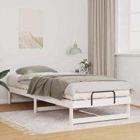 Bedframe met Draaghandvatten Wit 100 x 220 cm