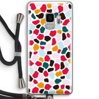 Colored Giraffe: Samsung Galaxy S9 Transparant Hoesje met koord