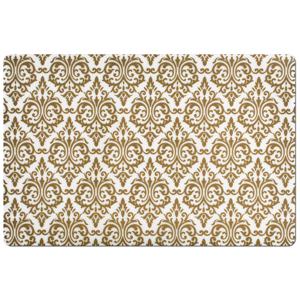 Zeller tafel placemats met barok print - goud - 1x stuks - 43,5 x 28,5 cm - Vintage onderleggers