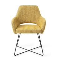 Jesper Home Yanai eetkamerstoel Lemon Limes cross black - thumbnail