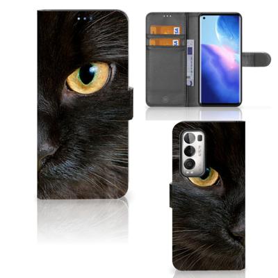 OPPO Find X3 Neo 5G | Telefoonhoesje | Met pasjeshouder | Zwarte Kat