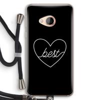 Best heart black: HTC U Play Transparant Hoesje met koord