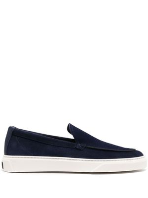 Woolrich chaussures bateau en daim - Bleu