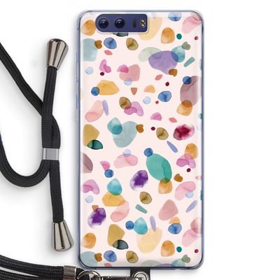 Terrazzo Memphis Pink: Honor 9 Transparant Hoesje met koord