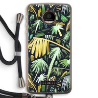 Tropical Palms Dark: Motorola Moto Z Force Transparant Hoesje met koord