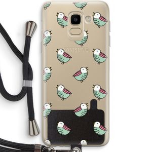 Vogeltjes: Samsung Galaxy J6 (2018) Transparant Hoesje met koord