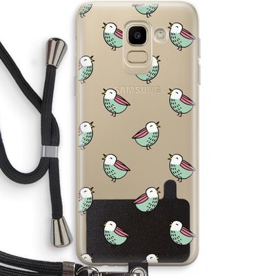 Vogeltjes: Samsung Galaxy J6 (2018) Transparant Hoesje met koord