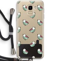 Vogeltjes: Samsung Galaxy J6 (2018) Transparant Hoesje met koord