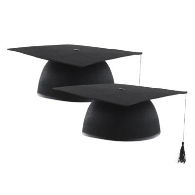 Afstudeer doctoraal hoedje geslaagd - 20x - zwart - volwassenen - Examen diploma uitreiking feestart