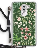 Botanical green sweet flower heaven: Honor 6X Transparant Hoesje met koord