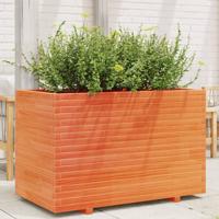 Plantenbak 110x60x72 cm massief grenenhout wasbruin