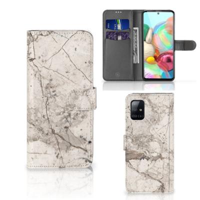 Samsung Galaxy A71 | Bookcase | Marmer Beige | Portemonnee hoesje
