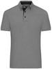 James & Nicholson JN964 Men´s Plain Polo - Light-Melange/Black - S