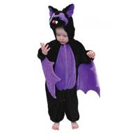 Vleermuis dierenpak verkleedkostuum voor kinderen - zwart/paars - jumpsuit Vleermuis dierenpak verkleedkostuum voor kinderen - zwart/paars - jumpsuit