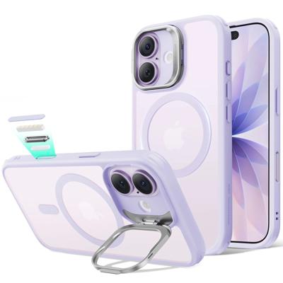 iPhone 17 Classic Hybrid Magnetic Case (Camera Control, Stash Stand) - Frosted Light Purple