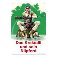 Bud Spencer & Terence Hill Tin Sign Das Krokodil und sein Nilpferd 20 x 30 cm0 cm