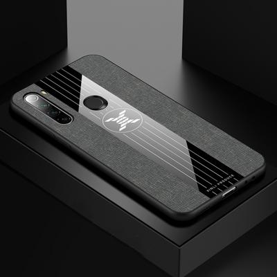 Voor Xiaomi Redmi Note 8 XINLI stiksels doek textuur schokbestendige TPU beschermhoes (grijs)