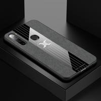 Voor Xiaomi Redmi Note 8 XINLI stiksels doek textuur schokbestendige TPU beschermhoes (grijs)