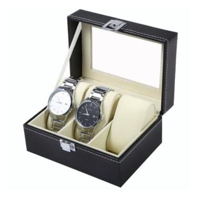 Malatec Horlogebox Nice - organizer - zwart - 3 vakken - 9 x 11 cm