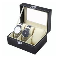 Malatec Horlogebox Nice - organizer - zwart - 3 vakken - 9 x 11 cm