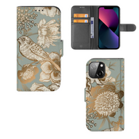 Hoesje voor iPhone 13 Mini Vintage Bird Flowers - thumbnail