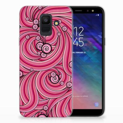 Samsung Galaxy A6 (2018) | Hoesje maken | Swirl Pink